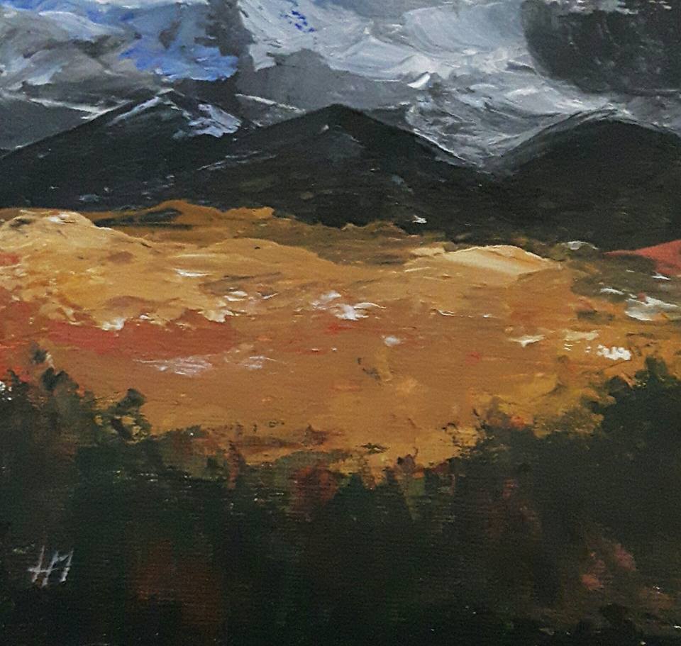 <q>Storm over 12 Pins</q> - 2018 acrylic on canvas